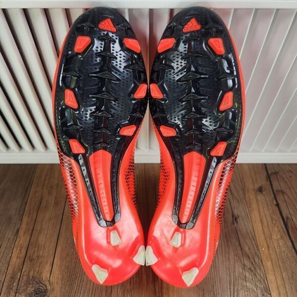 Adidas F10 FG Soccer Cleats Men Sz 13 Orange Athletic Football Boots Grass Field - Picture 7 of 10